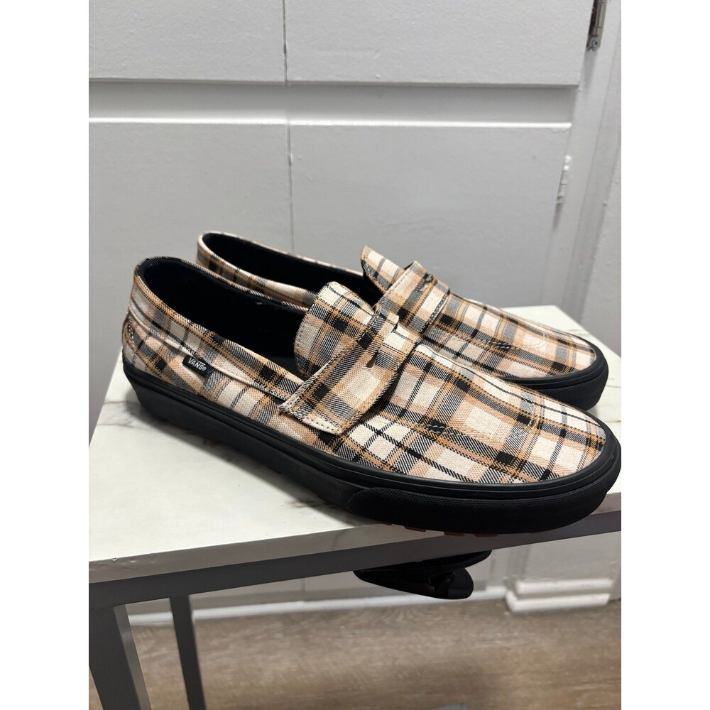 Vans Plaid Loafer Style Slip Ons size 12